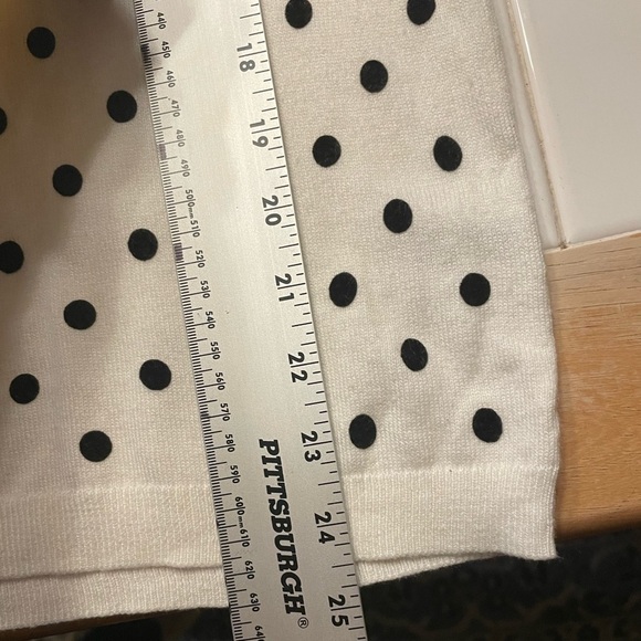 Elle Polka Dot Sweater Black and White size small - Picture 2 of 7